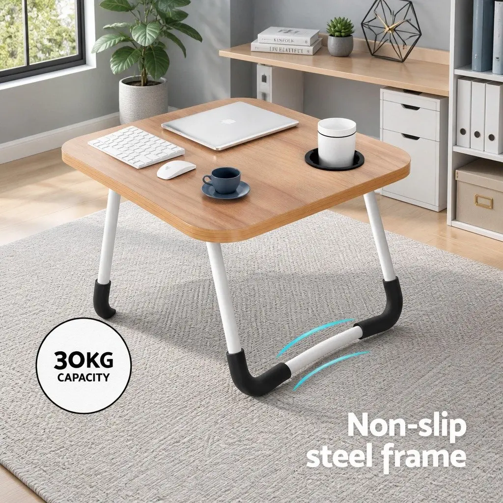 Laptop Desk Table Foldable Stand Lap Tray Sofa Bed Portable Adjustable Pine