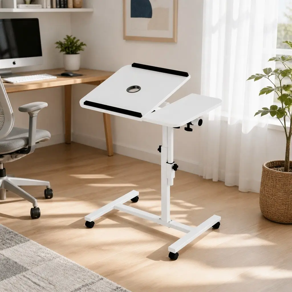 60CM Adjustable Height Steel Laptop Desk with Fan