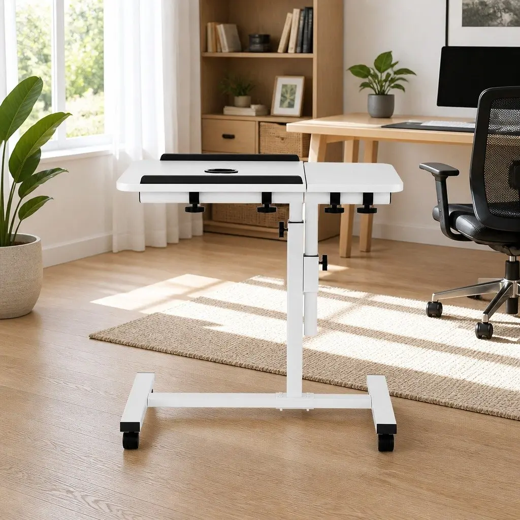 60CM Adjustable Height Steel Laptop Desk with Fan