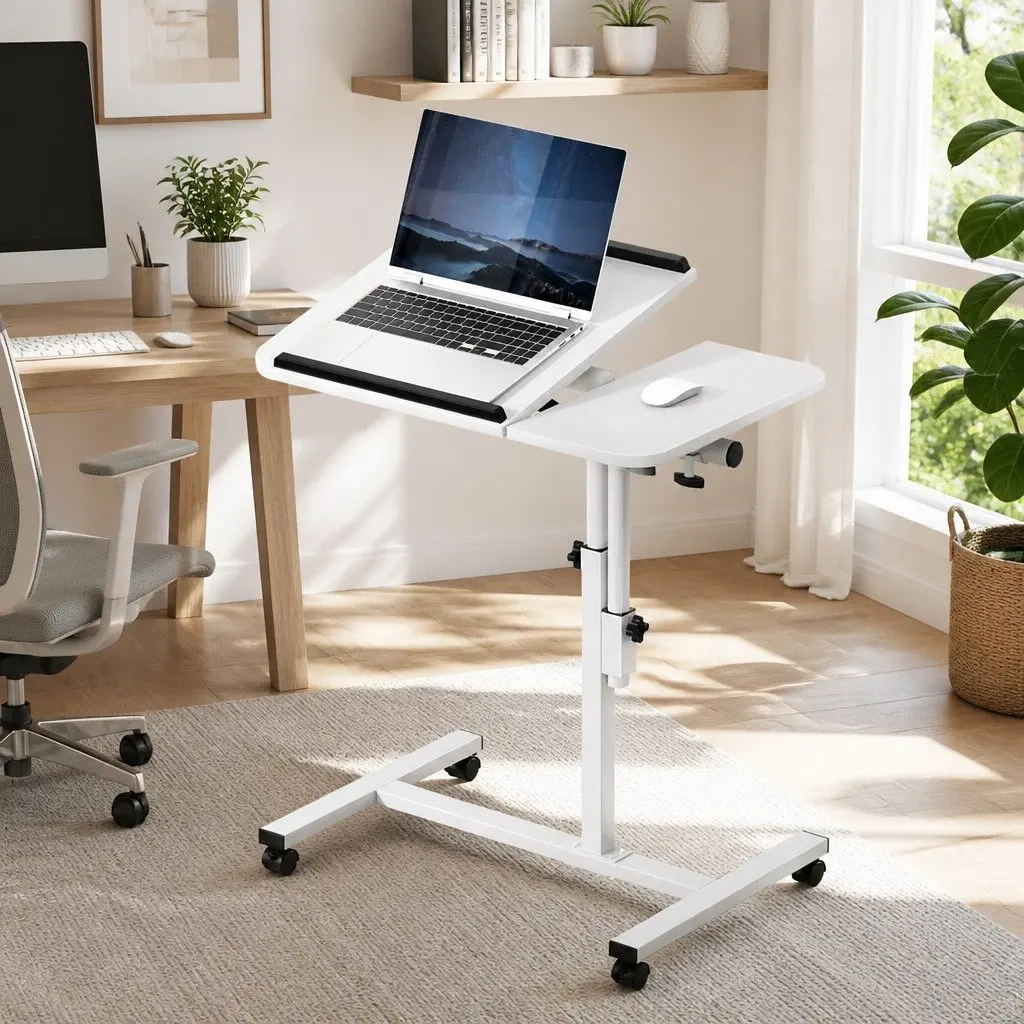 60CM Adjustable Height Steel Laptop Desk with Fan