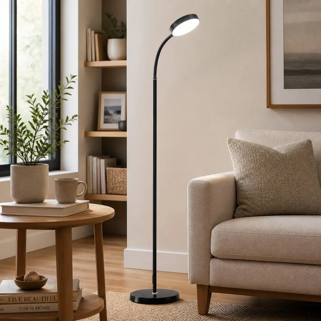 LED Floor Lamp for Home Use 1.5m with Remote Control Adjustable Brightness and Colour Temperature
