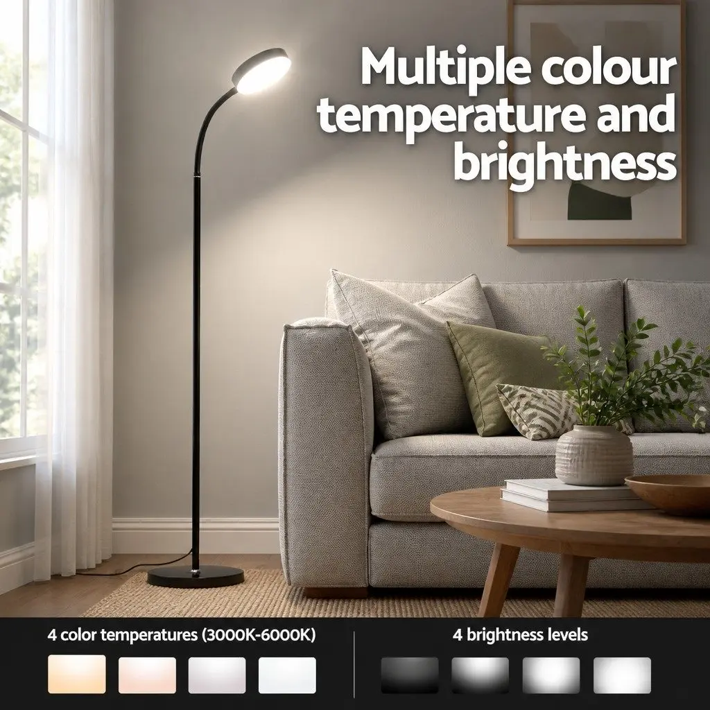 LED Floor Lamp for Home Use 1.5m with Remote Control Adjustable Brightness and Colour Temperature