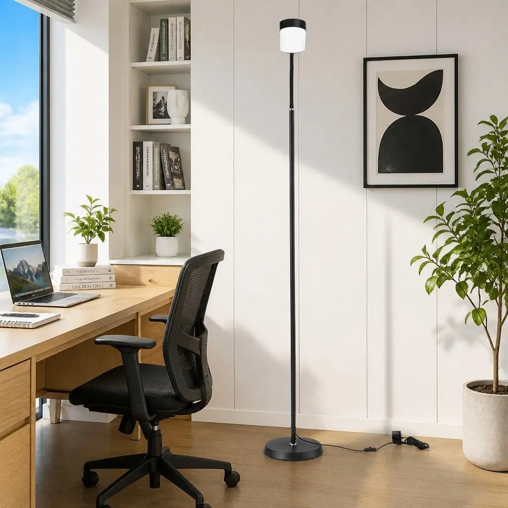 LED Floor Lamp for Living Room Bedroom Home Office 174cm with Remote Control Adjustable Gooseneck 4 Colour Temperature