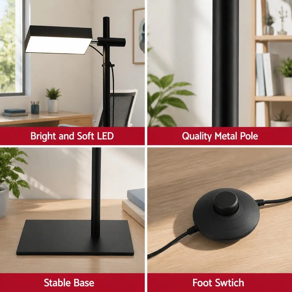 LED Floor Lamp for Reading 170cm 12W