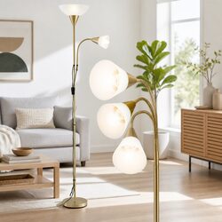 Gold Dual Head Floor Lamp: Specifications and Details