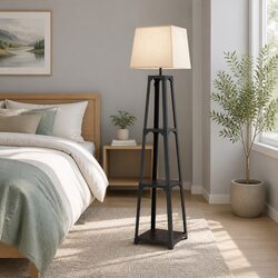 Specifications of a Floor Lamp with 3-Tier Storage
