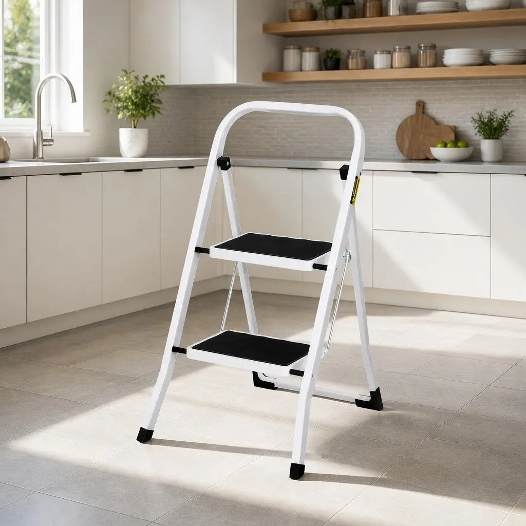 2 Step Folding Steel Ladder