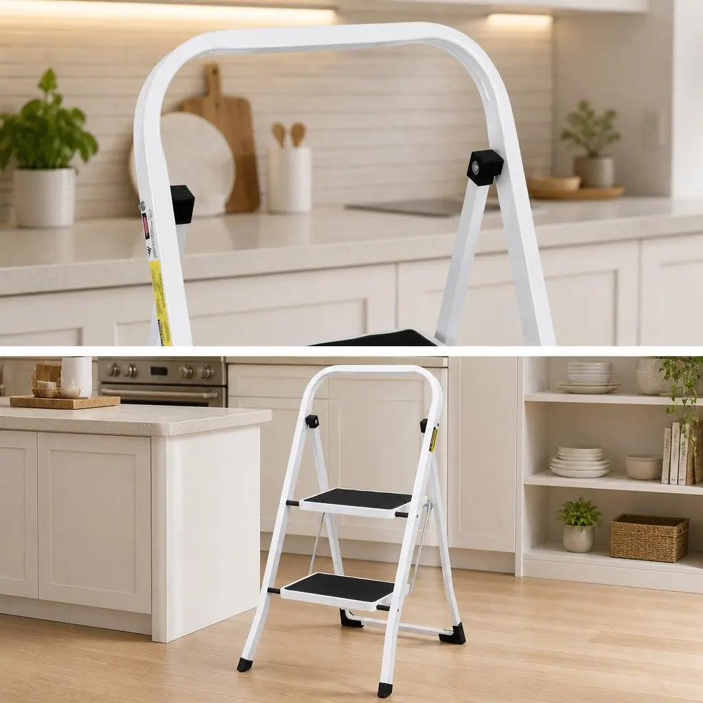 2 Step Folding Steel Ladder