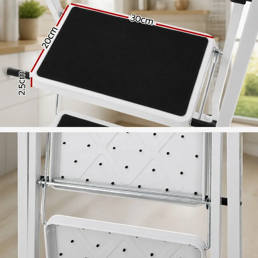 2 Step Folding Steel Ladder