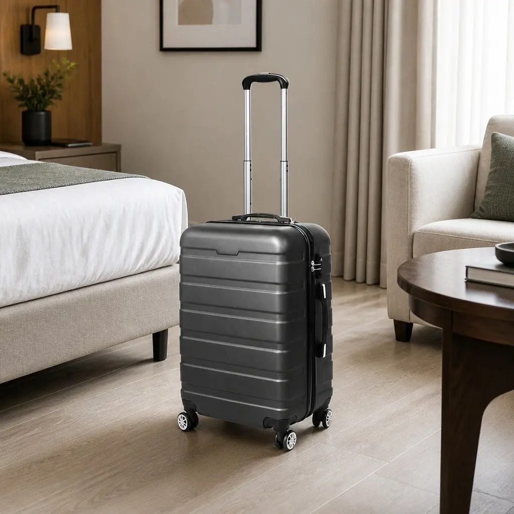20 Inch Carry On Luggage Case for Travel Lightweight Suitcase with Spinner Wheels and Retractable Handle
