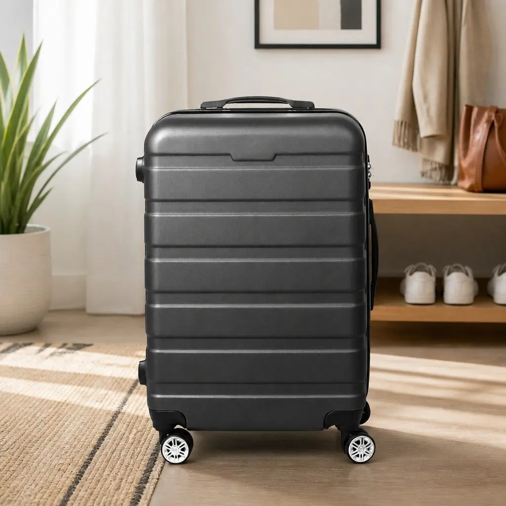 20 Inch Carry On Luggage Case for Travel Lightweight Suitcase with Spinner Wheels and Retractable Handle