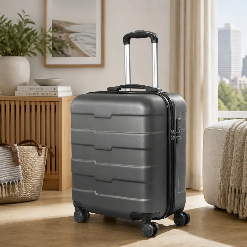 20 Inch Carry On Luggage Case for Travel Lightweight Suitcase with Spinner Wheels and Retractable Handle