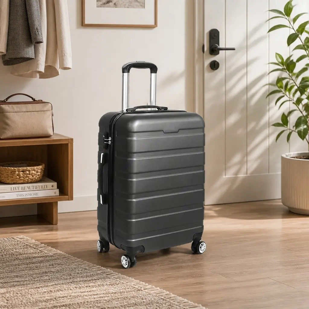 20 Inch Carry On Luggage Case for Travel Lightweight Suitcase with Spinner Wheels and Retractable Handle