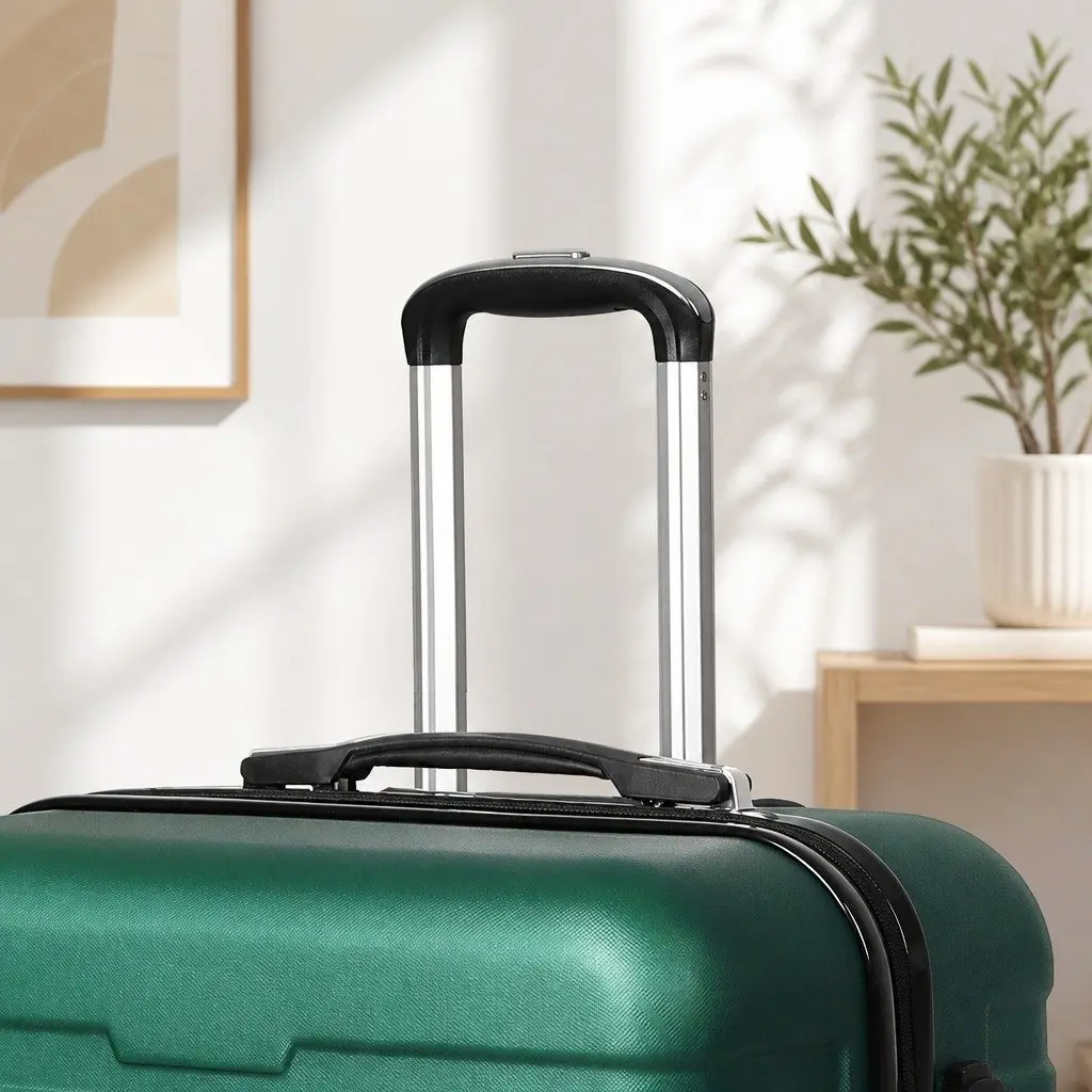 Carry On Luggage Case 20 Inch Green Hard Shell Suitcase with Combination Lock