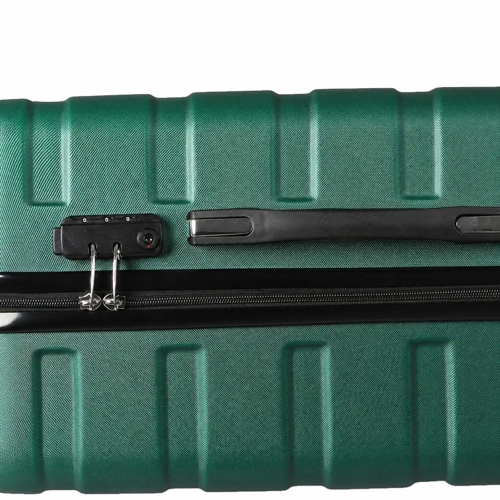 Carry On Luggage Case 20 Inch Green Hard Shell Suitcase with Combination Lock