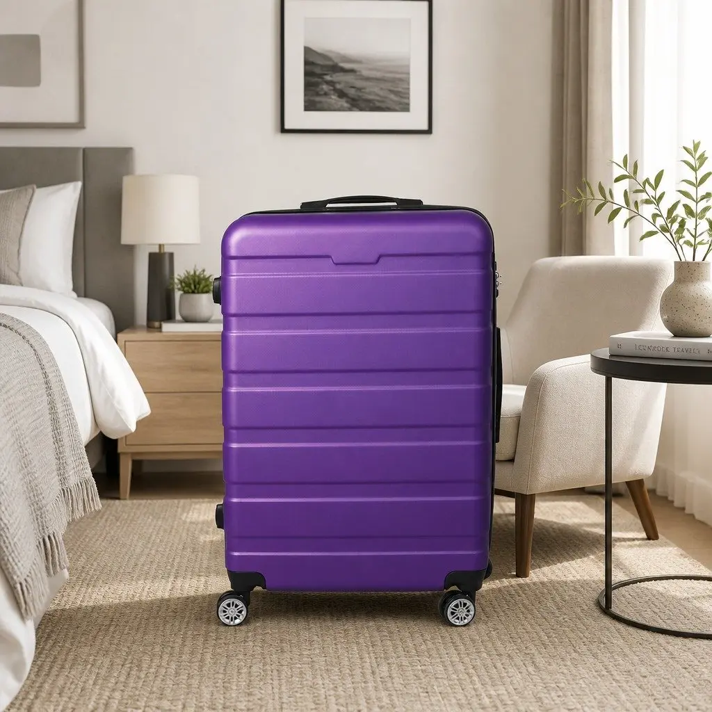 20 Inch Purple Carry-On Luggage