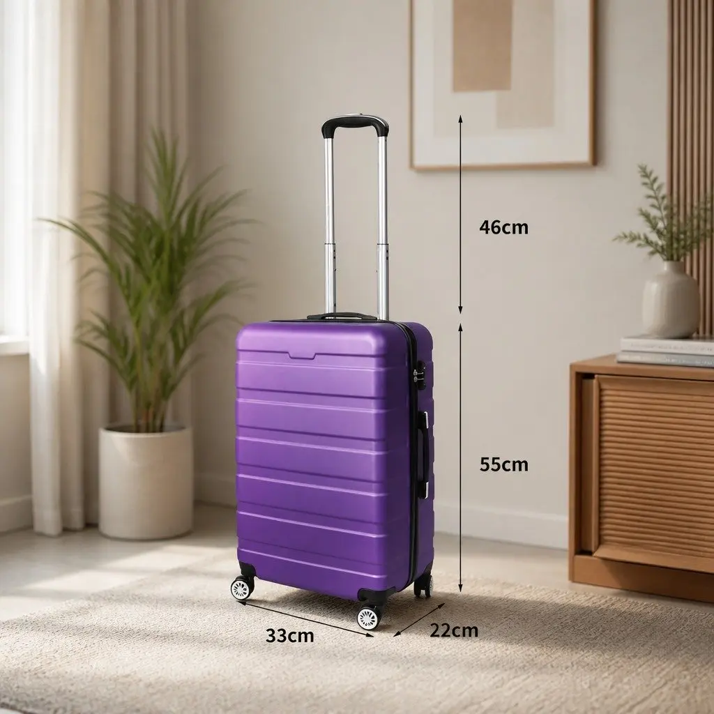 20 Inch Purple Carry-On Luggage