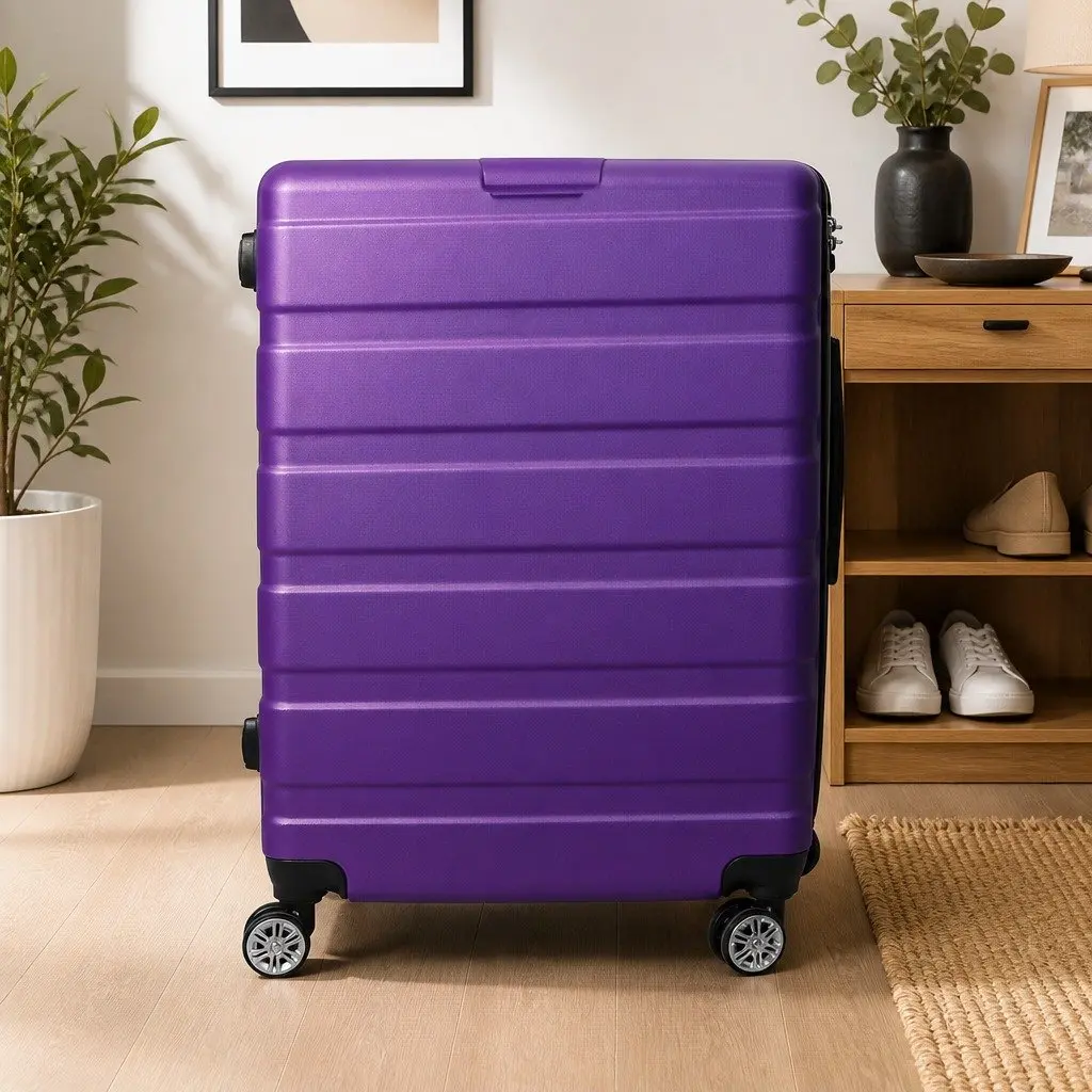 20 Inch Purple Carry-On Luggage