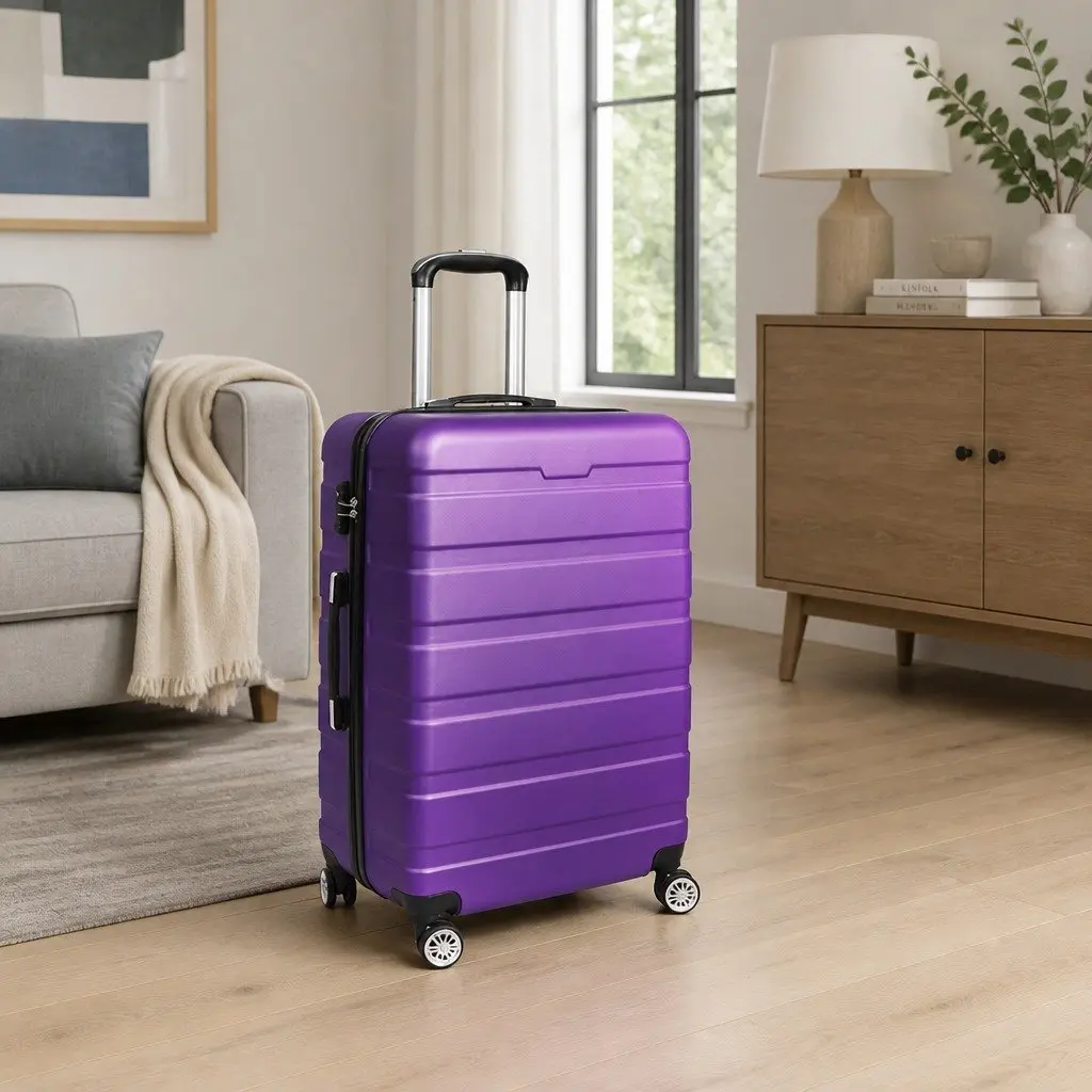20 Inch Purple Carry-On Luggage