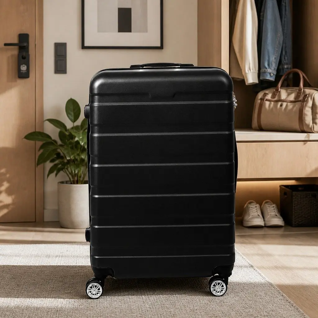 Hardshell Luggage Suitcase for Travel 24 Inch Black