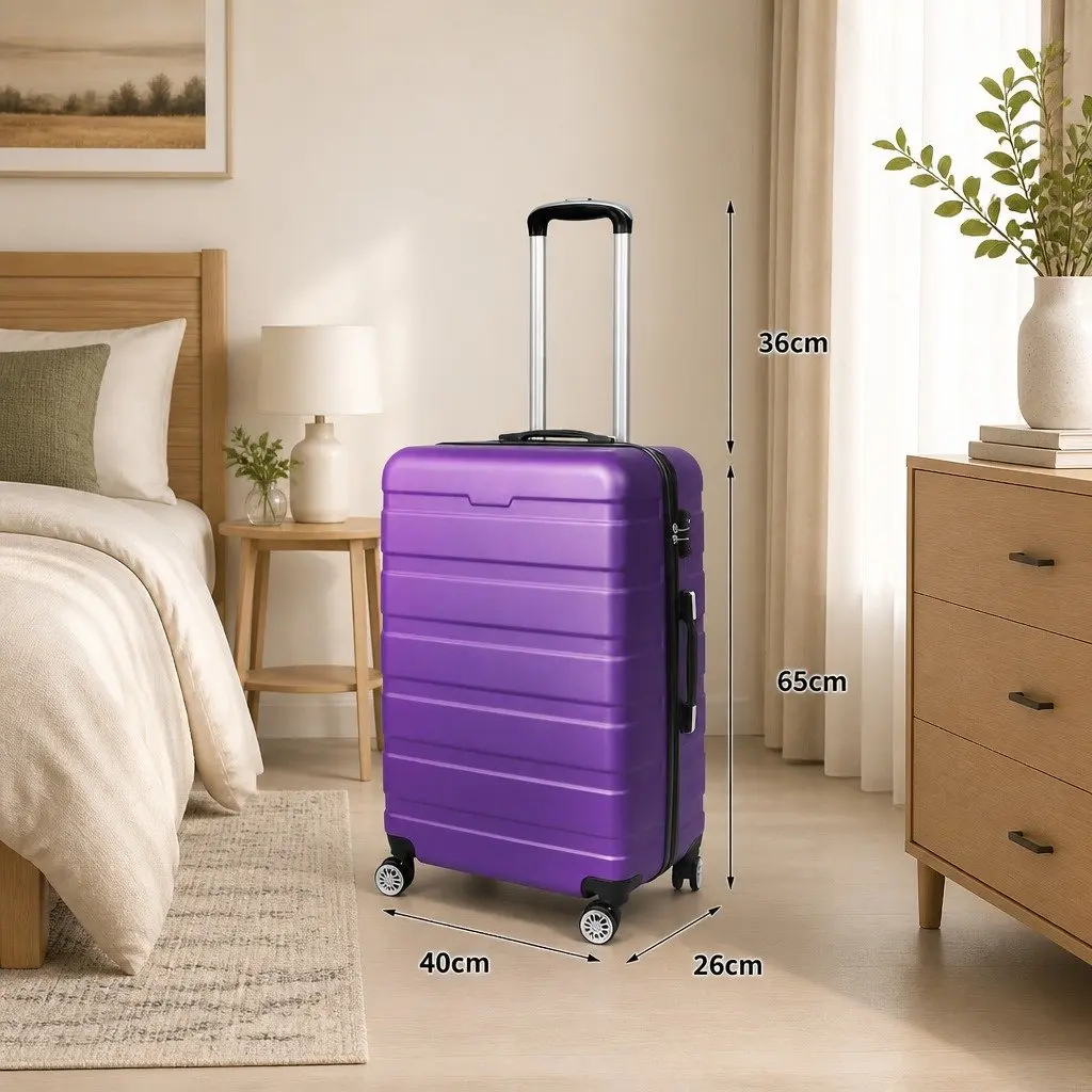 24 Inch Hard Shell Suitcase Luggage Case Spinner Wheels Carry Handle Travel Bag