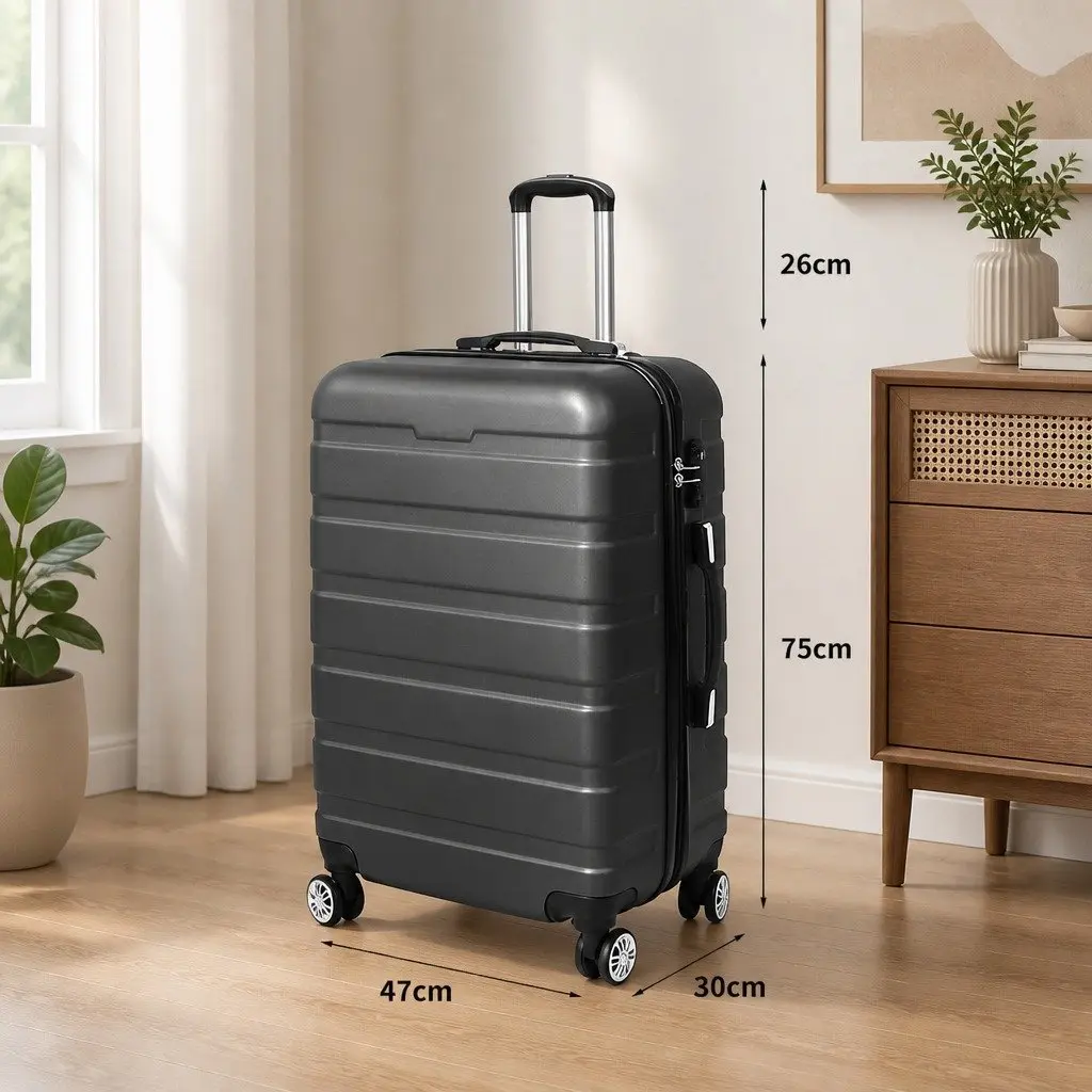 28" Luggage Suitcase Hard Shell Carry-On Travel Bag Spinner Wheels Handle