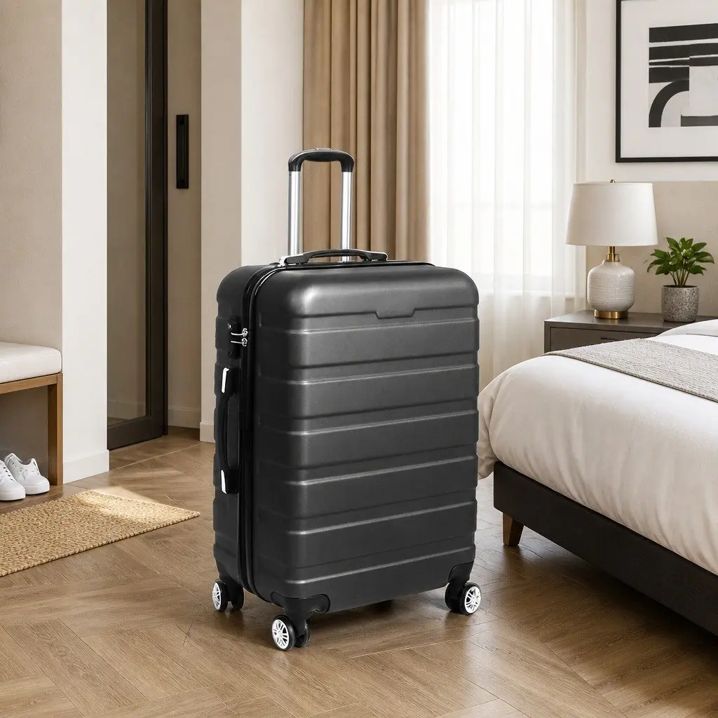 28" Luggage Suitcase Hard Shell Carry-On Travel Bag Spinner Wheels Handle