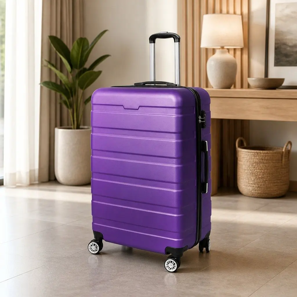 28 Inch Luggage Suitcase for Travel with Spinner Wheels Purple
