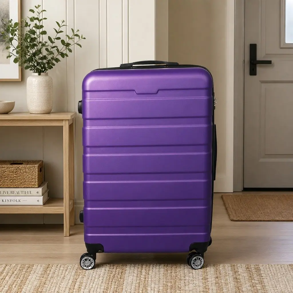 28 Inch Luggage Suitcase for Travel with Spinner Wheels Purple