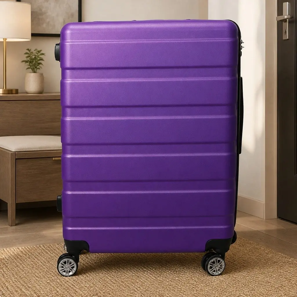 28 Inch Luggage Suitcase for Travel with Spinner Wheels Purple