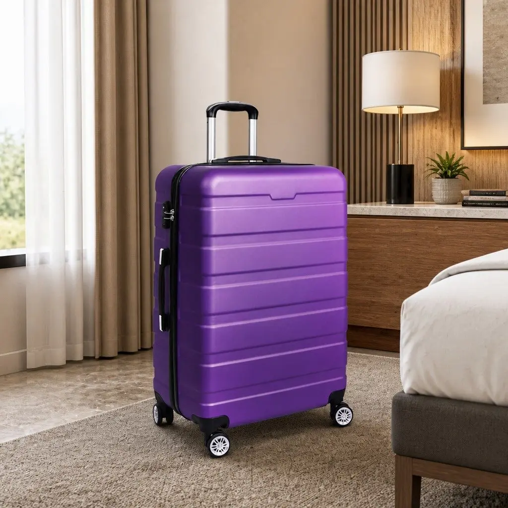 28 Inch Luggage Suitcase for Travel with Spinner Wheels Purple