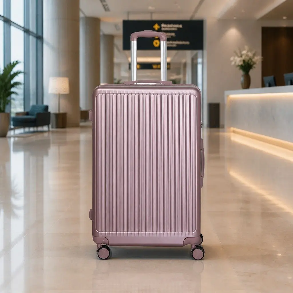Luggage Suitcase Set for Travel 4 Piece Rose Gold Hard Shell Trolley Case 14 inch 20 inch 24 inch 28 inch
