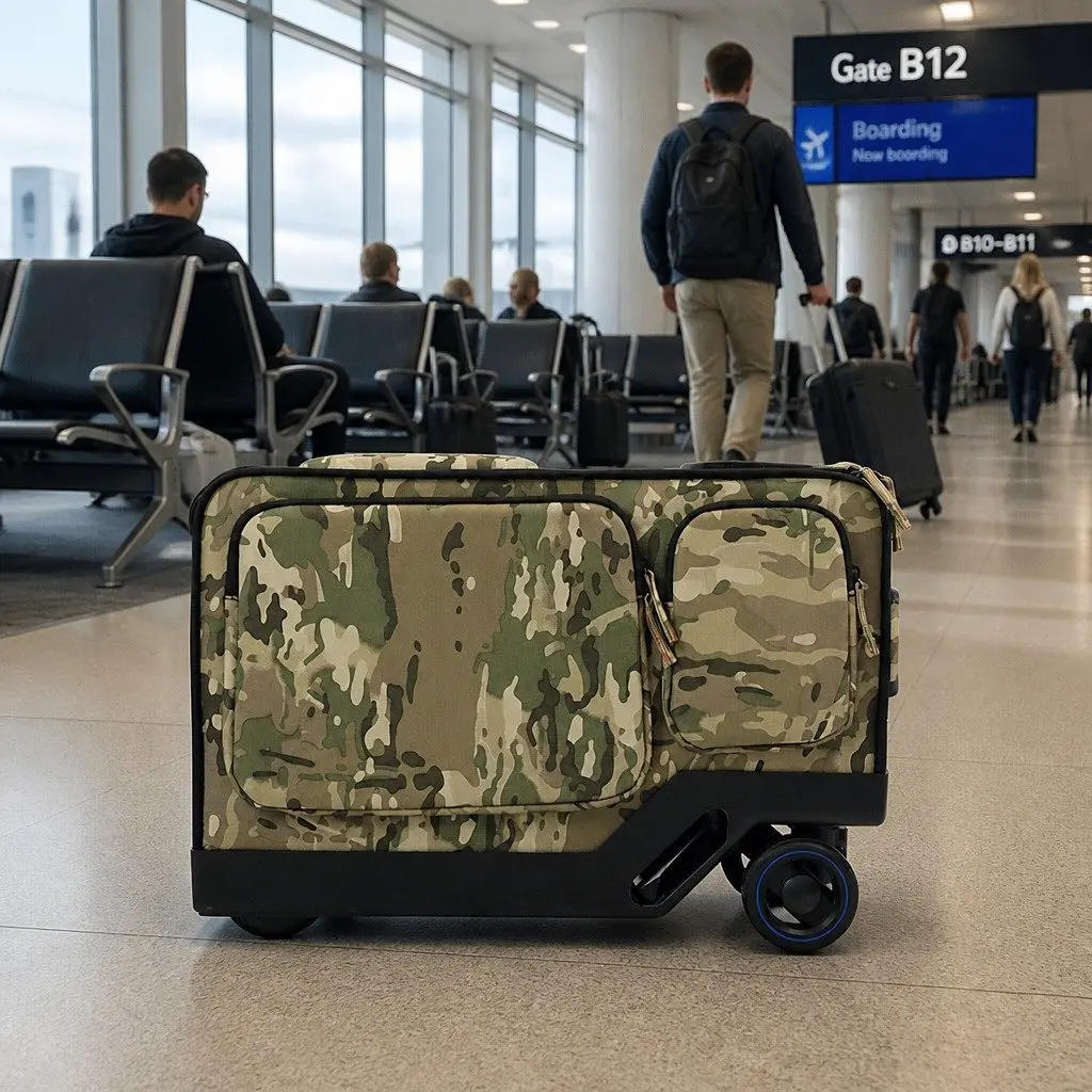 Electric Riding Luggage Suitcase for Travel 20 Inch Carry On Size