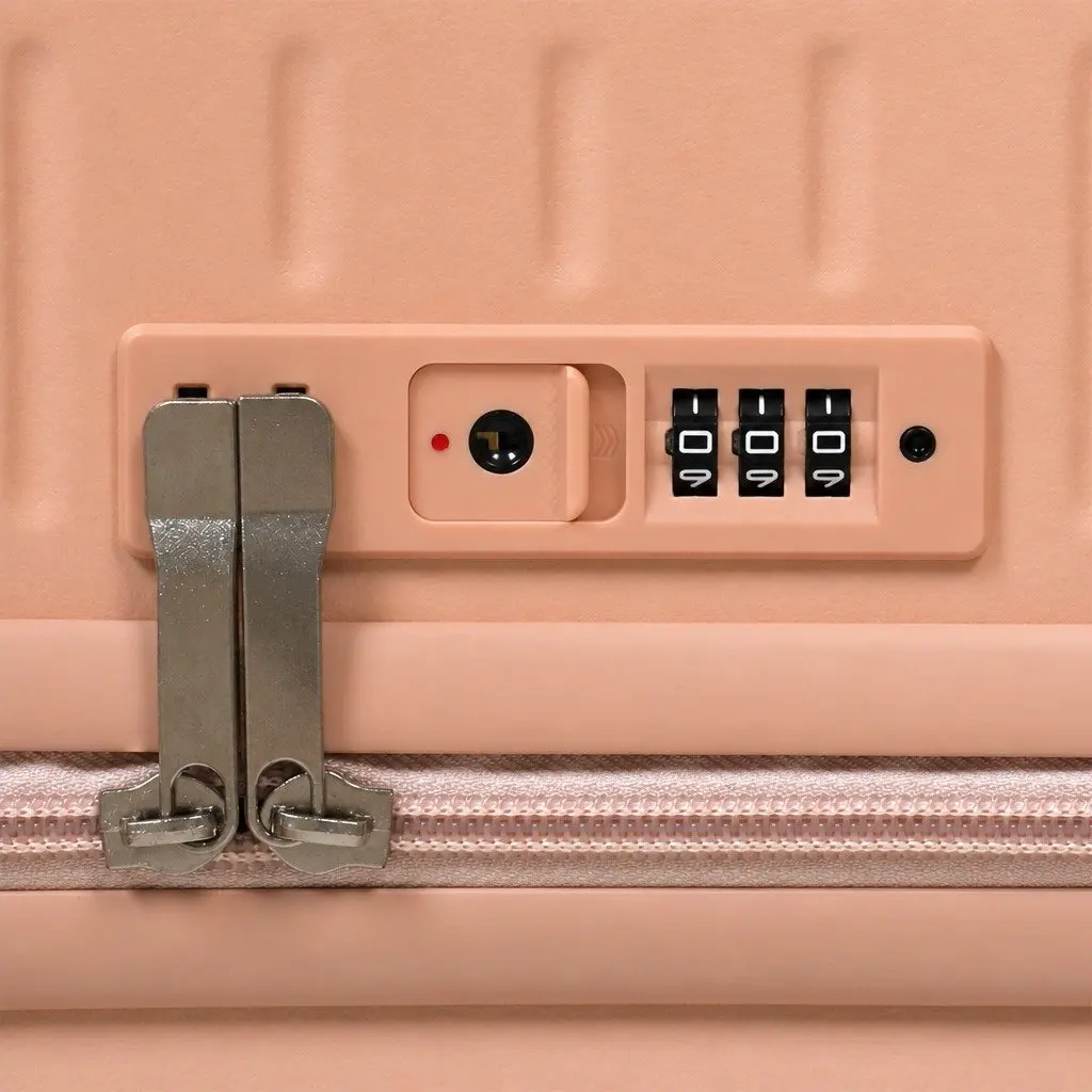 26" Luggage Hard Case Wide Handle Suitcase Pink TSA Lock Travel Case