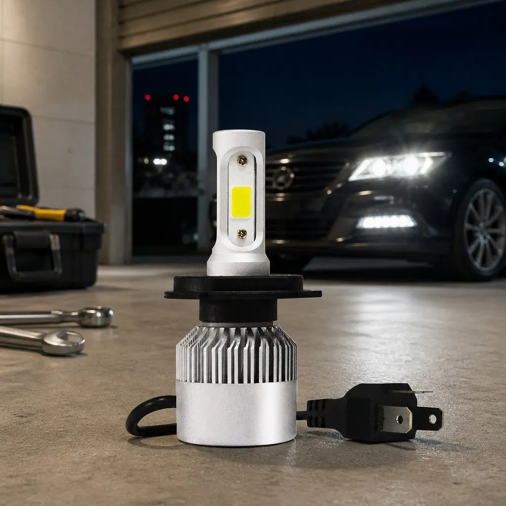 H4 LED Headlight Bulbs, 6500K, Waterproof