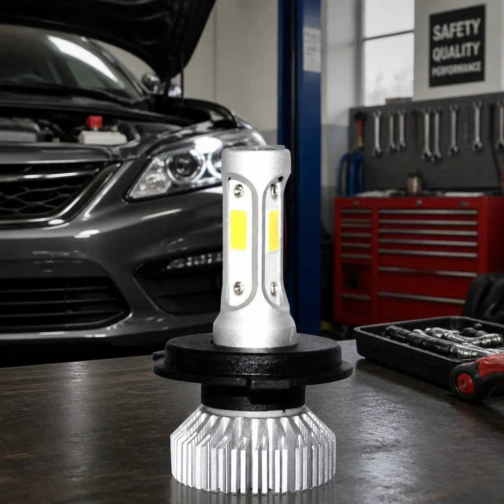 H4 LED Headlight Bulbs, 6500K, Waterproof