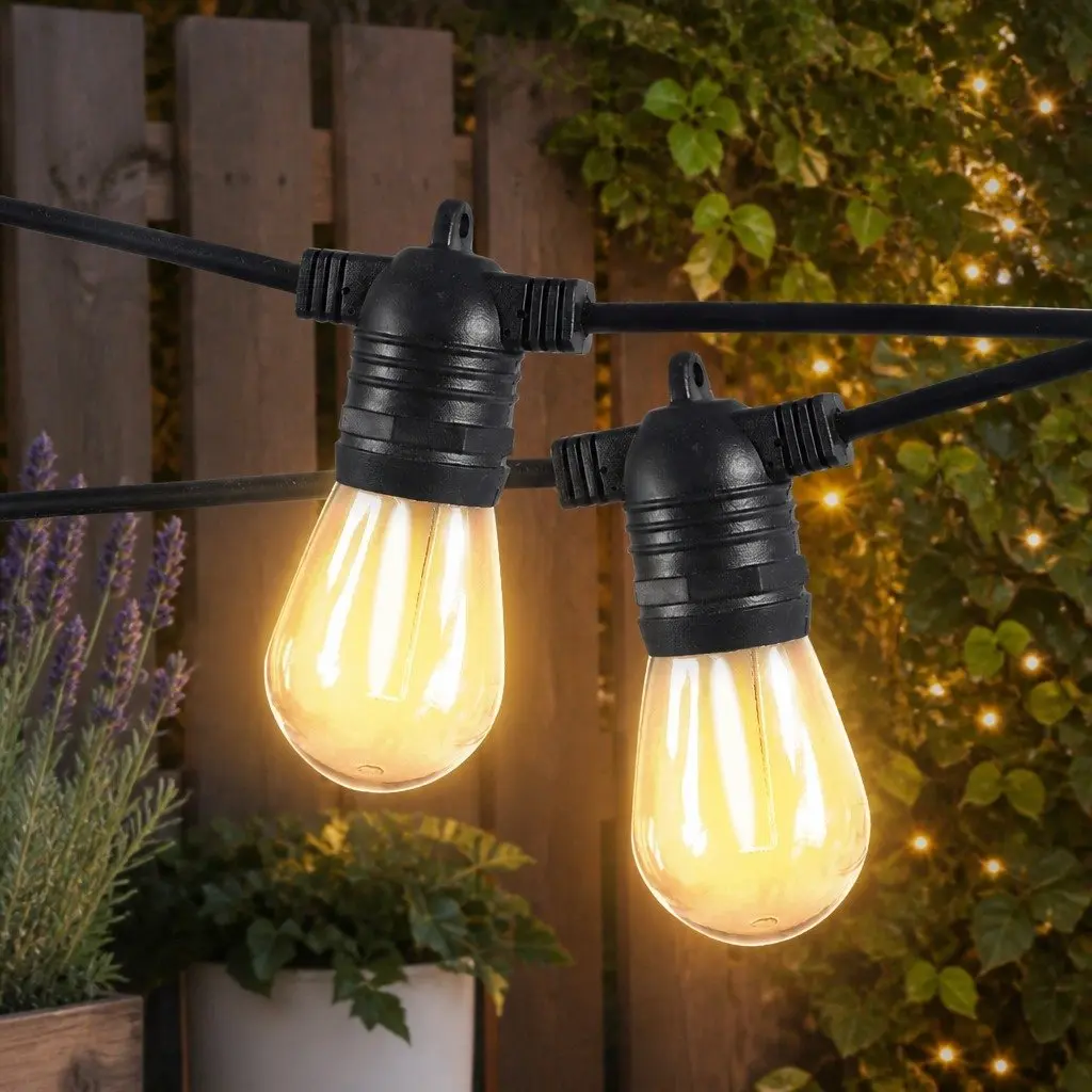 40M Festoon String Lights with 40 Bulbs