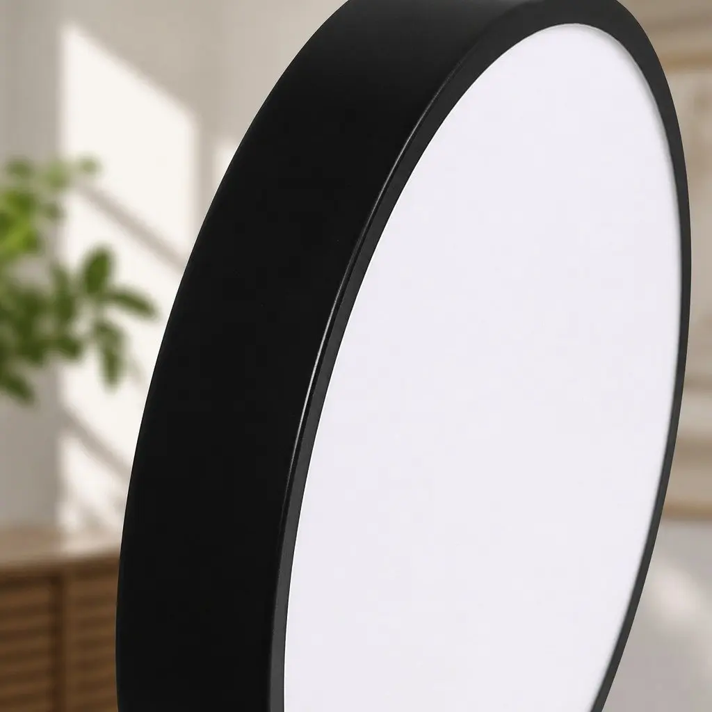 LED Ceiling Light for Home Interior 30cm Black Modern Dimmable 3-Colour 36W