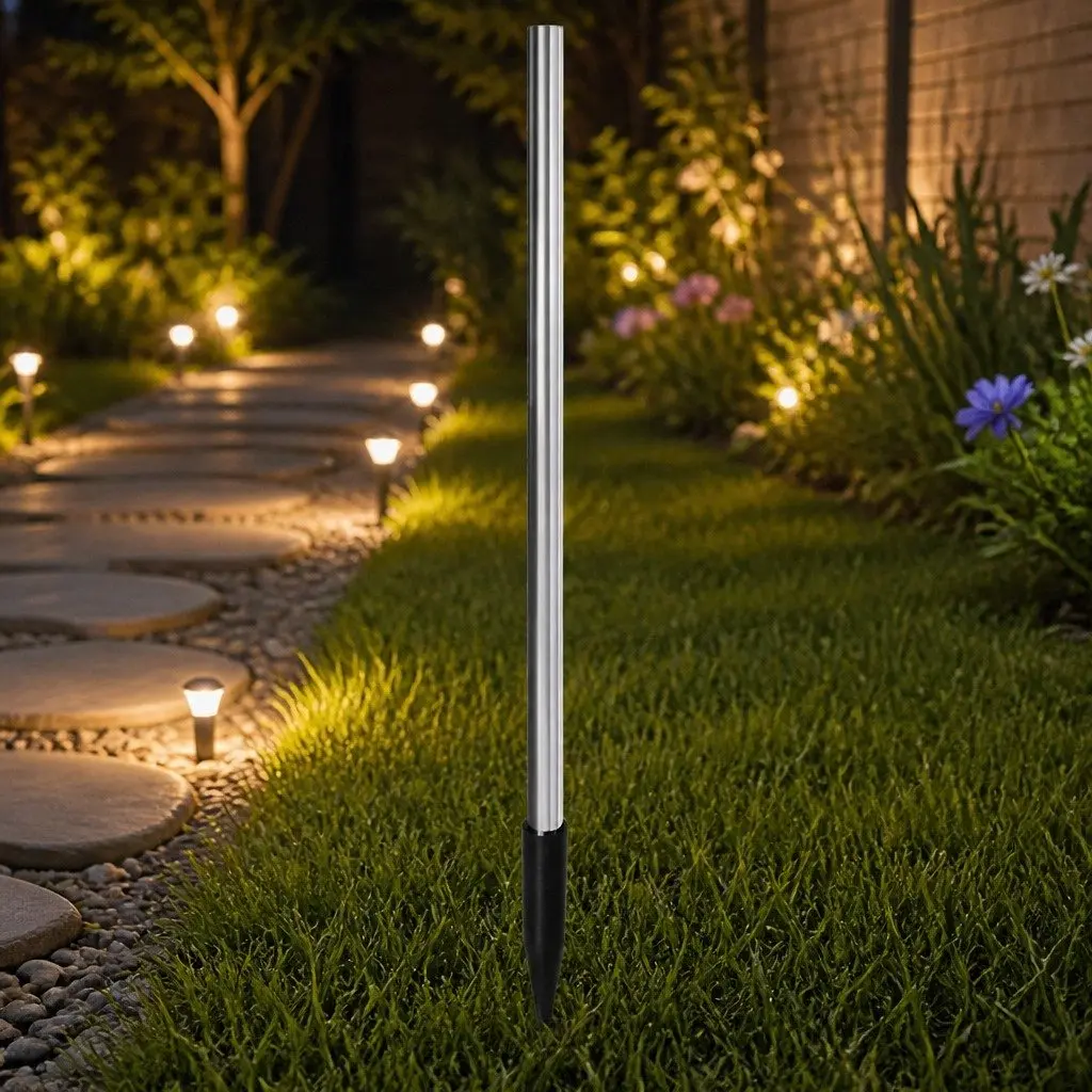 Solar Lawn Lights Outdoor Garden Pathway 73cm H 11cm L 7cm W