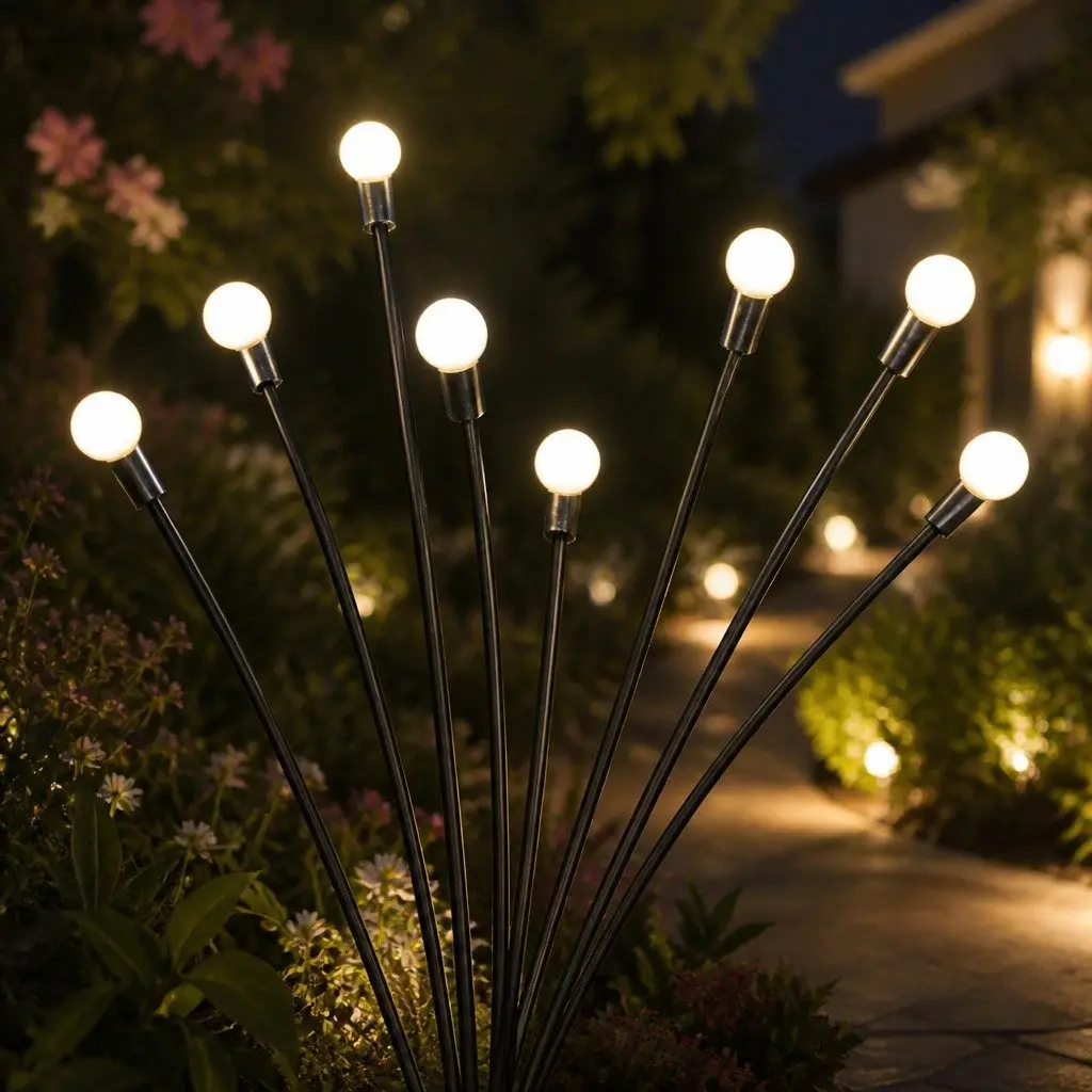 Solar Lawn Lights Outdoor Garden Pathway 73cm H 11cm L 7cm W