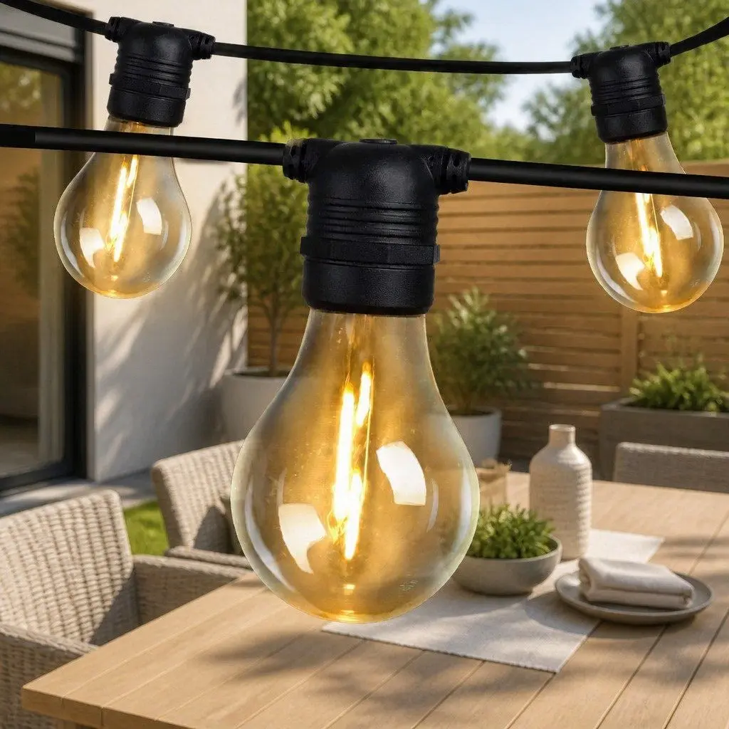 23m Festoon String Lights for Outdoor Use