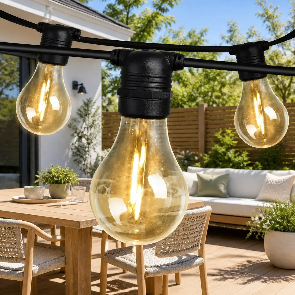23m Festoon String Lights for Outdoor Use