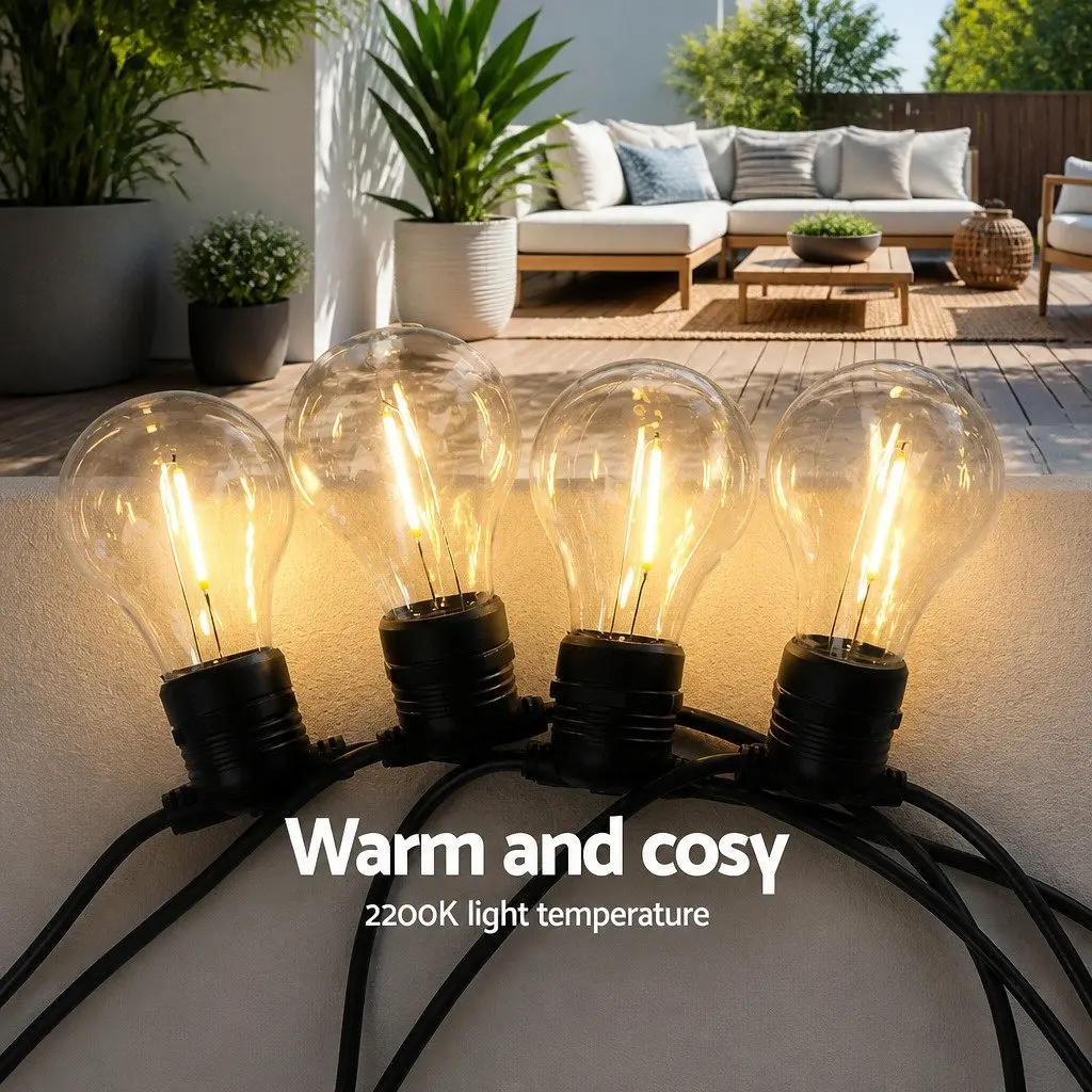 41m Festoon String Lights with 40 Bulbs