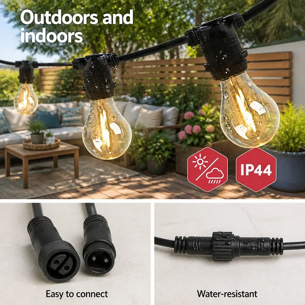 41m Festoon String Lights with 40 Bulbs
