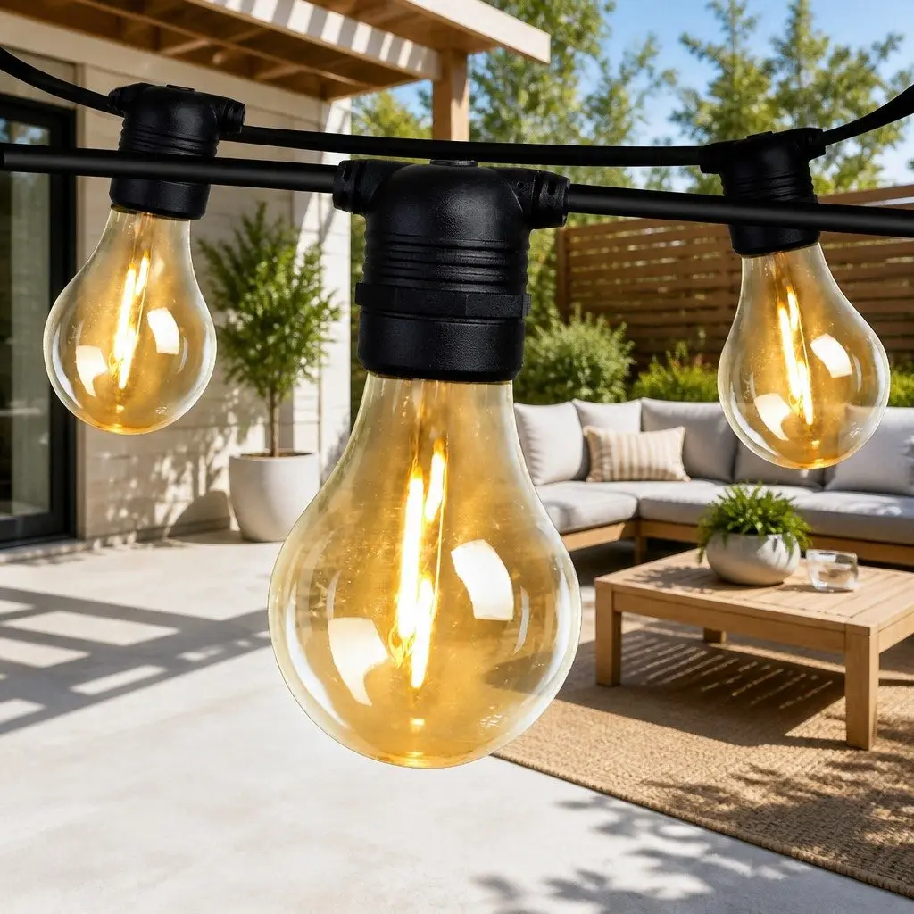 59m Festoon String Lights with 60 Bulbs