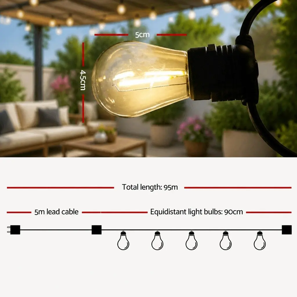 95m LED Festoon String Lights