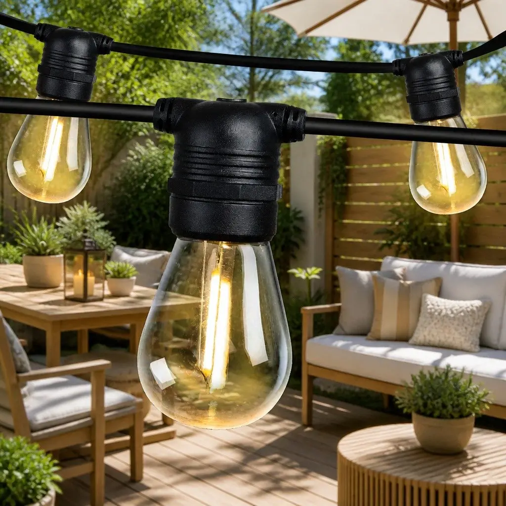 32m Warm White LED Festoon Lights