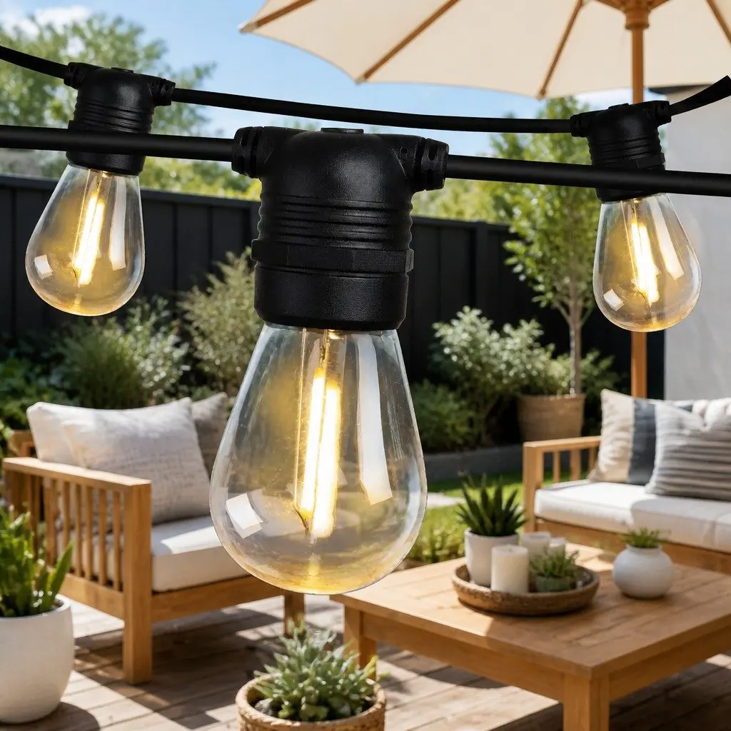 32m Warm White LED Festoon Lights