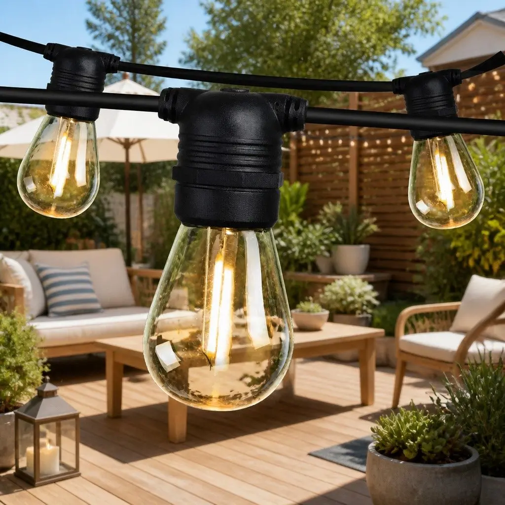 32m Warm White LED Festoon Lights