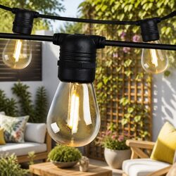 77m Festoon String Lights with 80 Warm White Bulbs